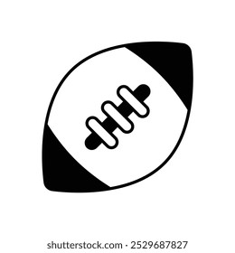Icono de rugby con fondo blanco Vector Ilustración de stock