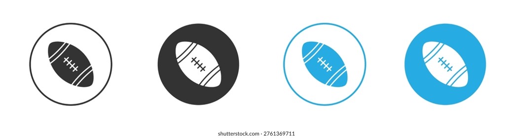 Rugby icons logo vector EPS 10, flat vector illustrations