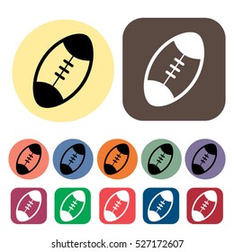 Rugby icons set.Vector illustration