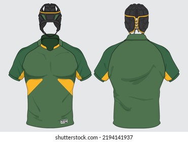 Rugby Jersey uniform design set vector