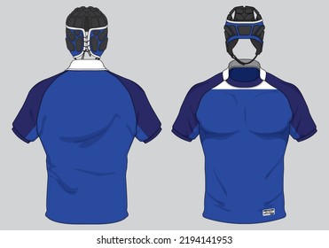 Rugby Jersey uniform design set vector