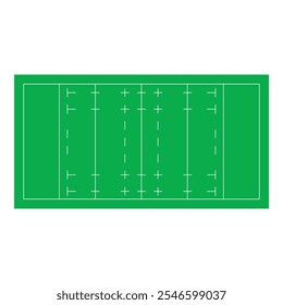 Rugby league playing field vector illustration