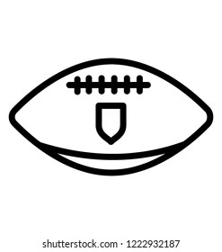 Rugby line icon design 