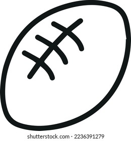 Rugby line icon in trendy style. Stroke vector pictogram isolated on a white background. Rugby premium outline icons.