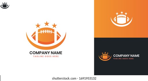 Logotipo de rugby: todos los elementos de esta plantilla se pueden editar con software vectorial