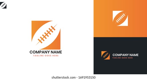Logotipo de rugby: todos los elementos de esta plantilla se pueden editar con software vectorial