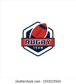 Rugby Logo, American Logo Sport Stock Vector Illustration