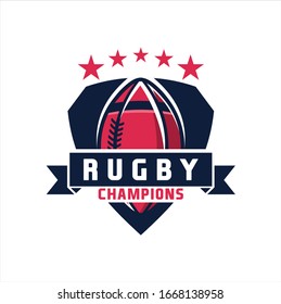 Rugby Logo American Logo Sport Rugby Stock Vector (Royalty Free ...