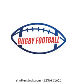 vector de diseño de placa de logotipo de rugby 