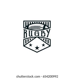 Rugby logo badge vector
