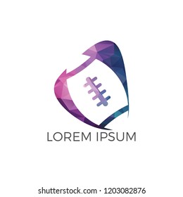 Rugby logo design. football logo design. American Logo Sport.