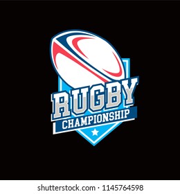 Rugby Logo Emblem badge sports