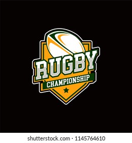 Rugby Logo Emblem badge sports