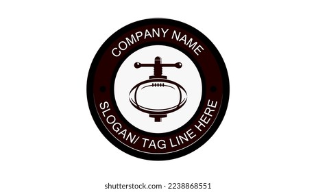 Logotipo Rugby vector de alta calidad