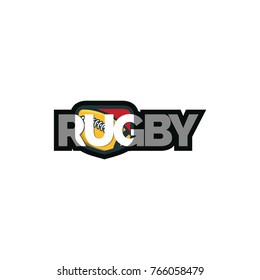 Rugby logo sport symbol vector