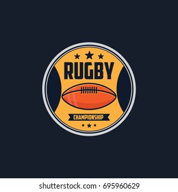 rugby logo vector design