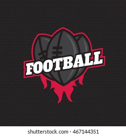 Rugby logo vector, Football badge logo template set