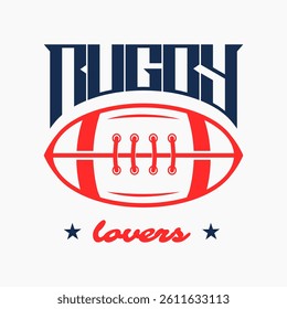 Rugby lovers american football logo