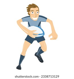 Jugador de rugby. Ilustración vectorial.