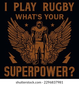 Rugby mom or rugby playing American football playing typography graphic vintages tshirt design 