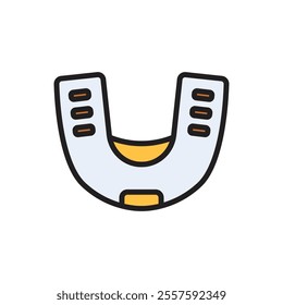 Rugby Mouth Guard Icon Vector Illustration