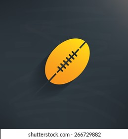 Rugby on blackboard background,clean vector