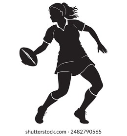 Rugby outline and symbols. Dark level variety basic exquisite white foundation Rugby sports vector and silhouette icon.