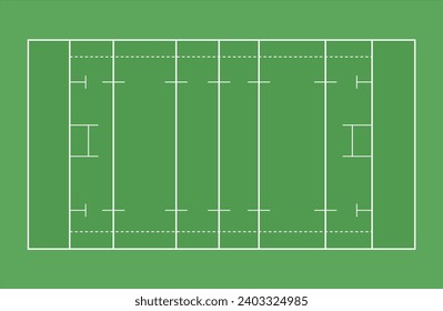 rugby pitch union markings field illustration