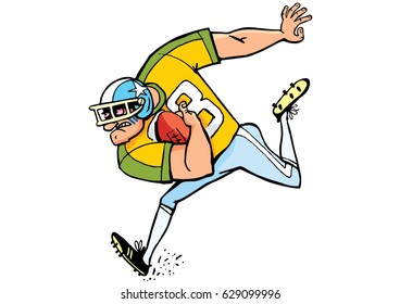 rugby player in the attack