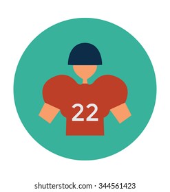 
Rugby Player Colored Vector Icon
