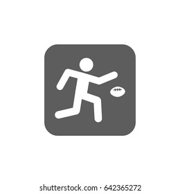 Rugby player Icon in trendy flat style isolated on white background. Award symbol for your web site design, logo, app, UI. Vector illustration, EPS10.