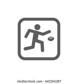 Rugby player Icon in trendy flat style isolated on white background. Award symbol for your web site design, logo, app, UI. Vector illustration, EPS10.