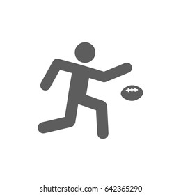 Rugby player Icon in trendy flat style isolated on white background. Award symbol for your web site design, logo, app, UI. Vector illustration, EPS10.