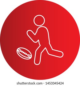 Rugby Player icon for your project
 