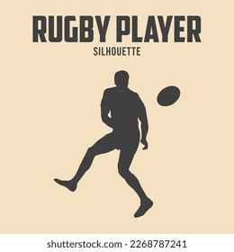 rugby player silhouette vector stock illustration 09