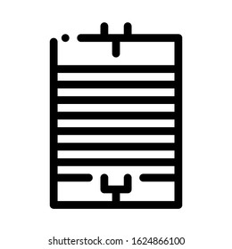 Rugby Playing Field Icon Vector. Outline Rugby Playing Field Sign. Isolated Contour Symbol Illustration