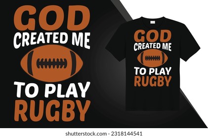 Rugby playing tshirt design Free Vector
