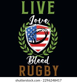 Rugby playing tshirt design vector design 