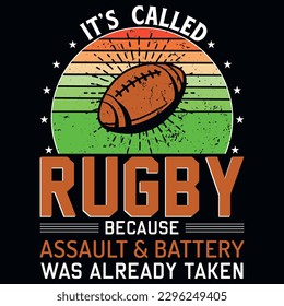 Rugby playing vintages tshirt design 