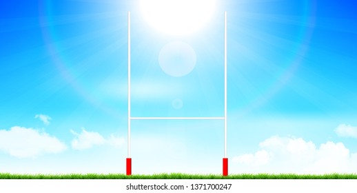 Rugby pole sports background
