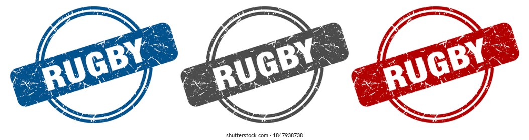 rugby round isolated label sign. rugby stamp