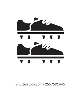 Rugby Shoes Filled Icon Vector Illustration