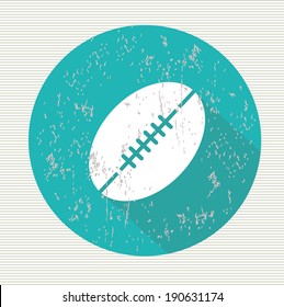 Rugby sign, vector