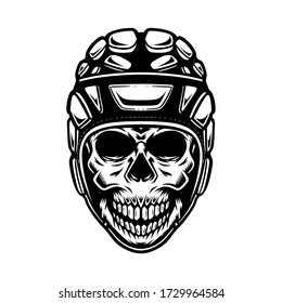 rugby skull in vector illustration