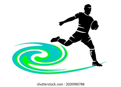 Rugby sport graphic in vector quality.