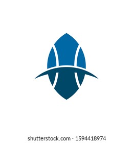 Rugby sport logo design inspiration vector template illustration