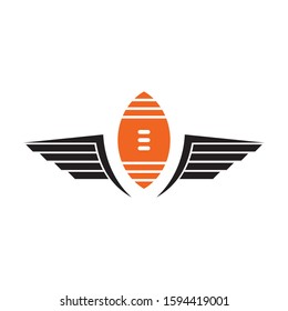 Rugby sport logo design inspiration vector template illustration