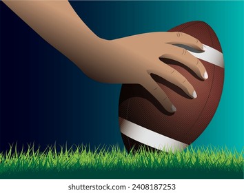Rugby sport logo vector illustration for advertising and competitions.