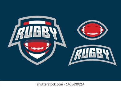 Rugby Sport Style Logo Design 