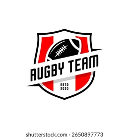 Rugby sport team logo design 